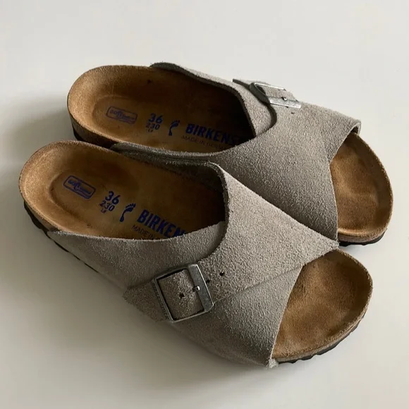 Birkenstock Arosa Suede Sandals - Picture 1 of 7